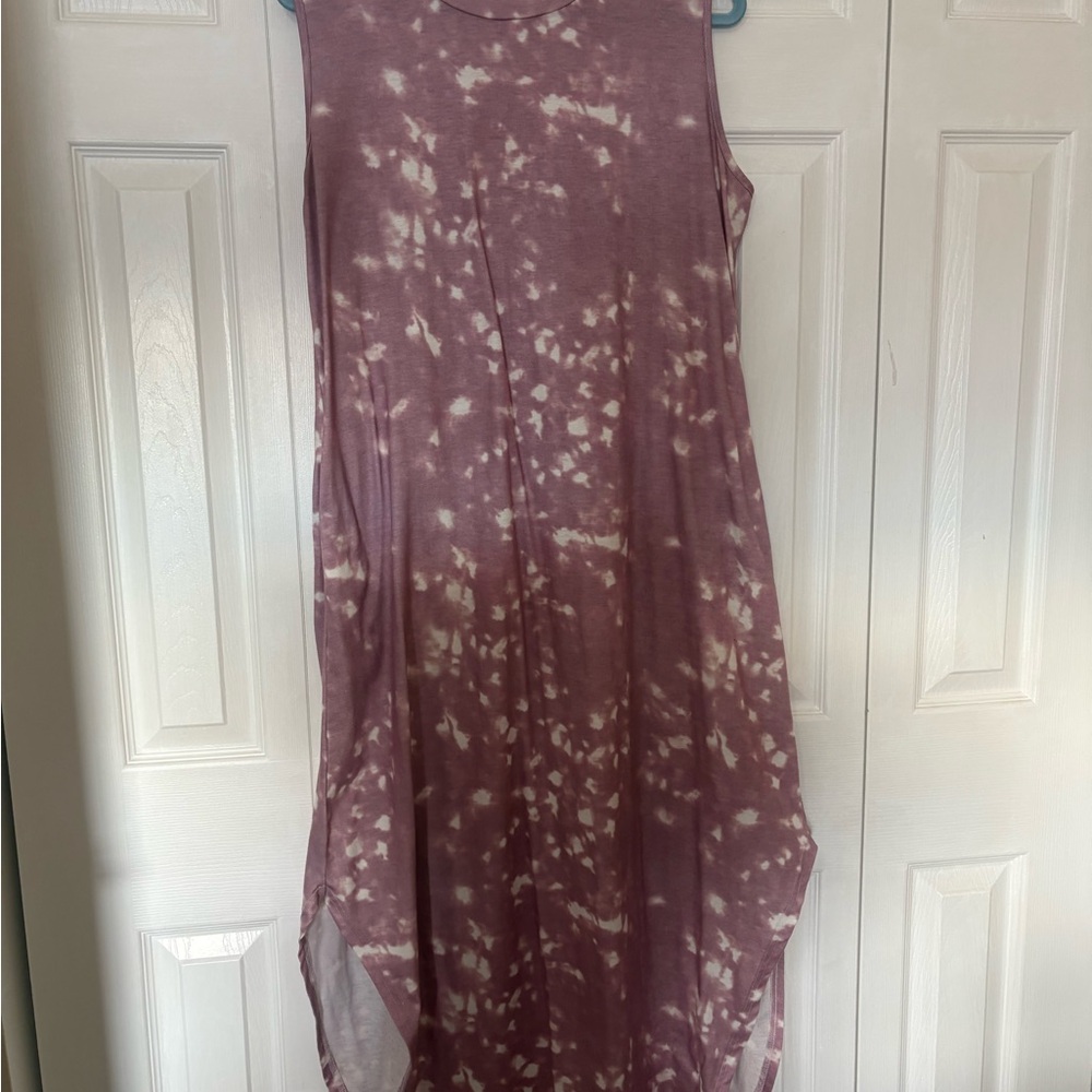 Sleeveless Tie-Dye Maxi Dress